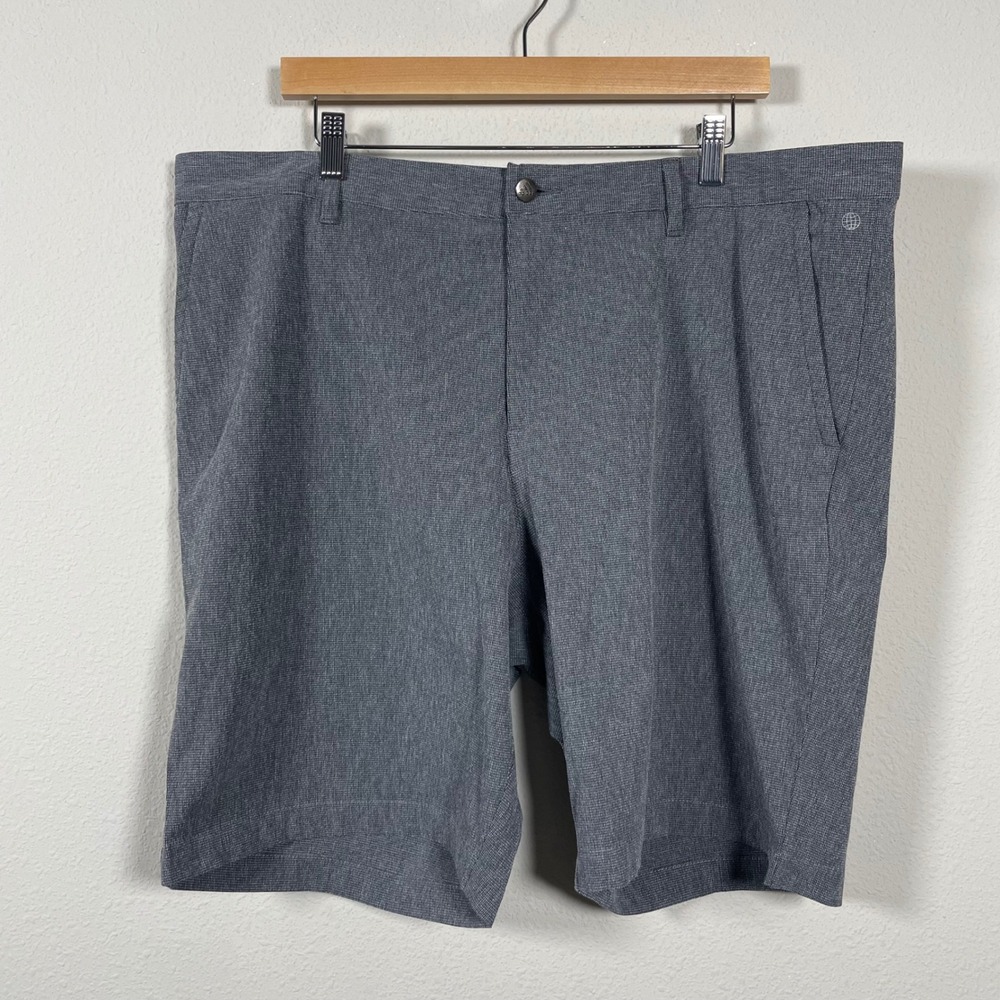 Adidas 365 Golf Shorts Mens 40 Grey Stretch Performance Crosshatch Casual Active